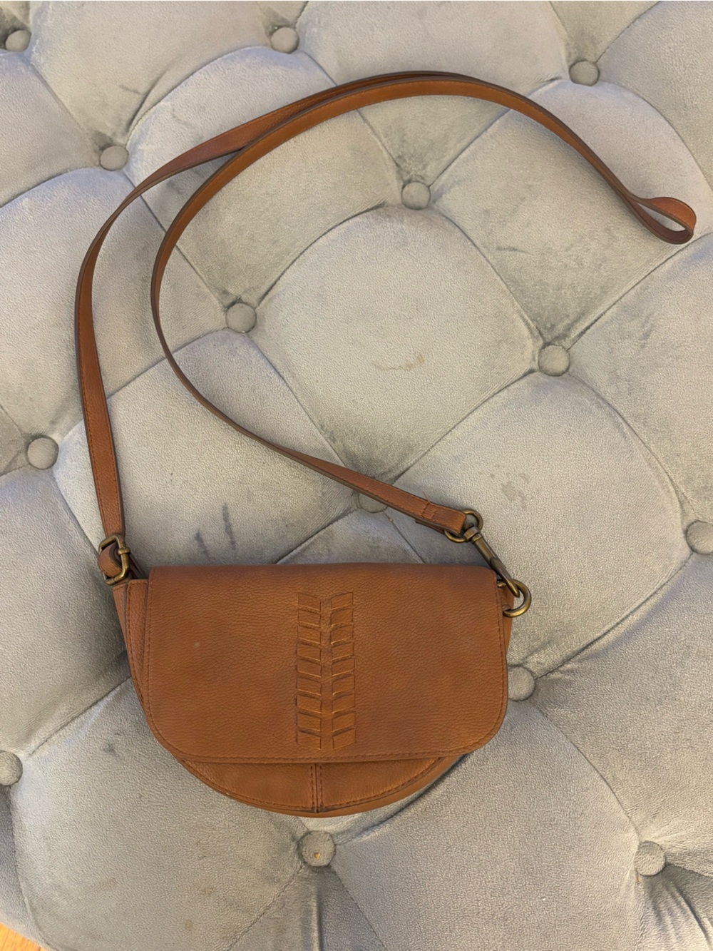 Sonoma Brown Cognac Crossbody Bag Purse Adjustable Strap
